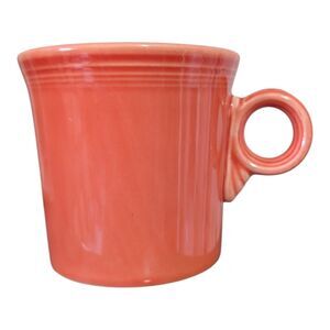 Fiesta Fiestaware Persimmon Orange Ring Handle Tom & Jerry Coffee Mug Cup USA